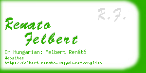 renato felbert business card