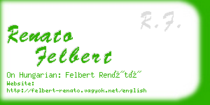 renato felbert business card